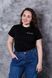 Women's t-shirt with "The rythm of your heart" embroidery, Black, 2XL