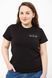 Women's t-shirt with "The rythm of your heart" embroidery, Black, 2XL