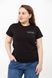 Women's t-shirt with "The rythm of your heart" embroidery, Black, 2XL