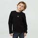 Children`s longsleeve with "Classic Tryzub" embroidery, black, Black, 122