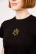 Women's t-shirt with "The trident of Yaroslav the Wise" embroidery, black, Black, S