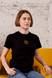 Women's t-shirt with "The trident of Yaroslav the Wise" embroidery, black, Black, S
