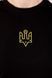 Women's t-shirt with "The trident of Yaroslav the Wise" embroidery, black, Black, S