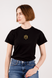 Women's t-shirt with "The trident of Yaroslav the Wise" embroidery, black, Black, S
