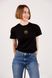 Women's t-shirt with "The trident of Yaroslav the Wise" embroidery, black, Black, S
