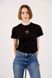 Women's t-shirt with "The trident of Yaroslav the Wise" embroidery, black, Black, S