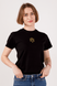 Women's t-shirt with "The trident of Yaroslav the Wise" embroidery, black, Black, S