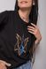 Women's t-shirt with &ldquo;Mallow trident&rdquo; embroidery, black, Black, S