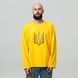 Men's longsleeve oversize with "Red kalyna trident" embroidery, yellow, Yellow, S