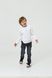 Children`s longsleeve with "Classic Tryzub" embroidery, white, White, 122