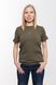 Women's t-shirt with "The trident of Yaroslav the Wise" embroidery khaki, S