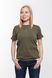 Women's t-shirt with "The trident of Yaroslav the Wise" embroidery khaki, S
