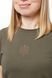 Women's t-shirt with "The trident of Yaroslav the Wise" embroidery khaki, S