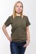 Women's t-shirt with "The trident of Yaroslav the Wise" embroidery khaki, S