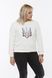 Women's sweatshirt with "Kalyna trident" embroidery, white, White, L
