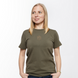 Women's t-shirt with "The trident of Yaroslav the Wise" embroidery khaki, S
