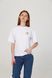 Women's t-shirt oversize with &ldquo;The Sunny trident&rdquo; embroidery, white, White, M