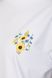 Women's t-shirt oversize with &ldquo;The Sunny trident&rdquo; embroidery, white, White, M